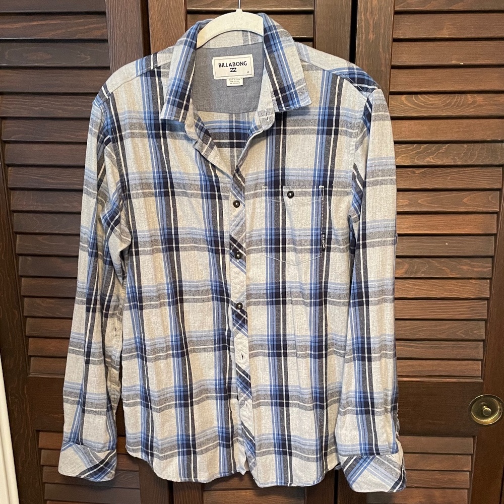 Like New! Billabong LS Flannel Shirt M